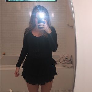 Black skort